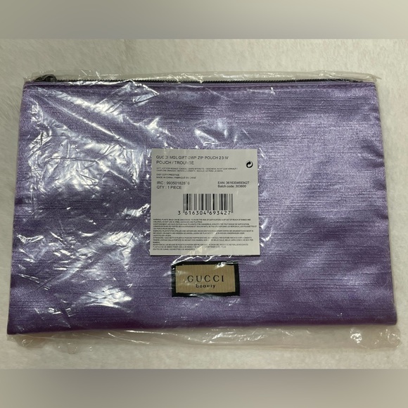 NWT๐๐๐GUCCI BEAUTY ZIP POUCH PURPLE GWP๐๐๐๐ - Picture 6 of 7